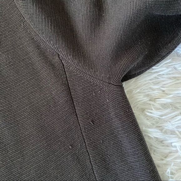 EILEEN FISHER Gray V-Neck Silk Blend Knit Button Down Sweater Blazer Jacket - Picture 5 of 7